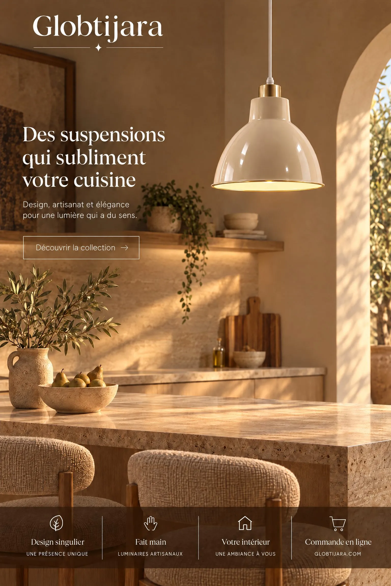Cloche d'or - le charme de la lumière vintage